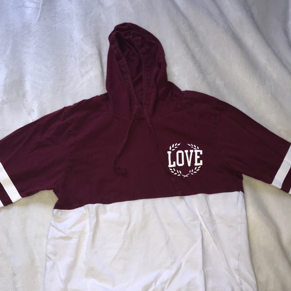 a long sleeve shirt with a hoodie.